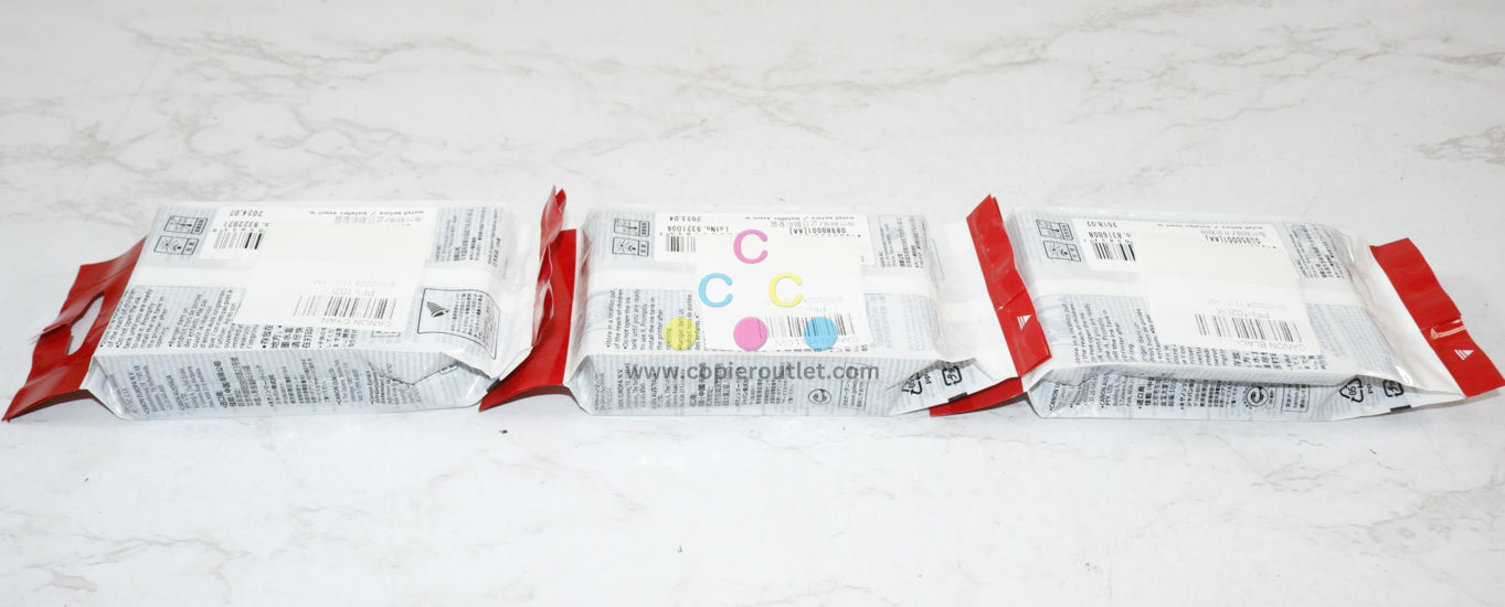 3 OEM Canon iPROGRAF 500,510,600,605,610 Ink Tanks PFI-102C, PFI-102Y, PFI-102BK