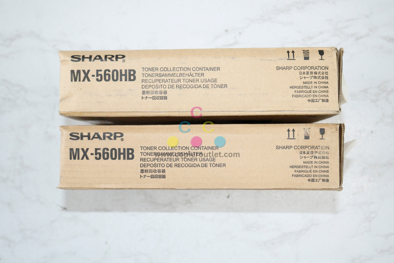 2 OEM Sharp MX-560HB Waste Toner Containers MX-M364N/MX-M565N Same Day Ship