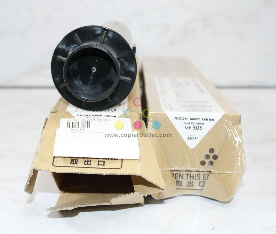 2 OEM Ricoh MP 305SPF Black Toner Cartridges 842141 (1 Open box) Same Day Ship