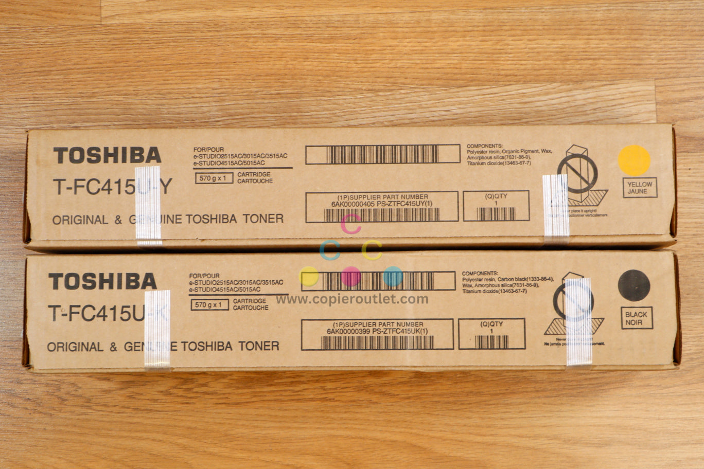 Genuine Toshiba T-FC415U YK Toner Cartridges eSTUDIO 2515AC 3015AC 3515AC 5015AC