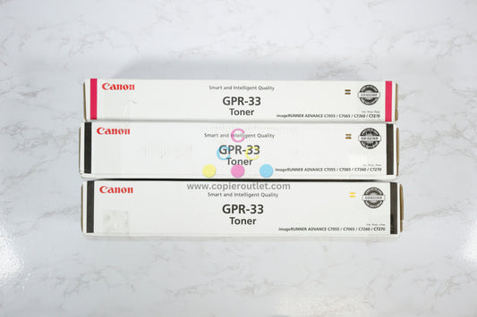 3 OEM Canon iRUNNER C7055,C7065,C7260,C7270 GPR-33 MKK Toner Cartridges