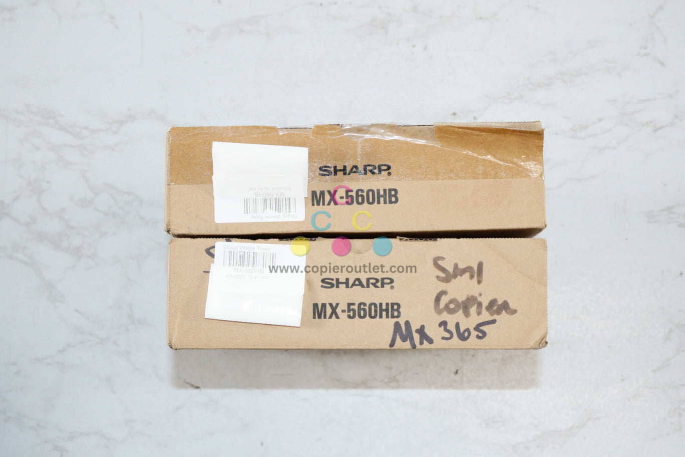 2 OEM Sharp MX-560HB Waste Toner Containers MX-M364N/MX-M565N Same Day Ship