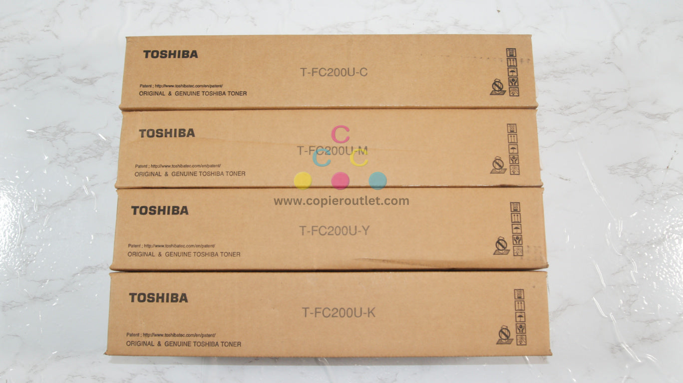 Genuine Toshiba e-STUDIO 2000AC/2500AC T-FC200U CMYK Toner Cart. Same Day Ship!!