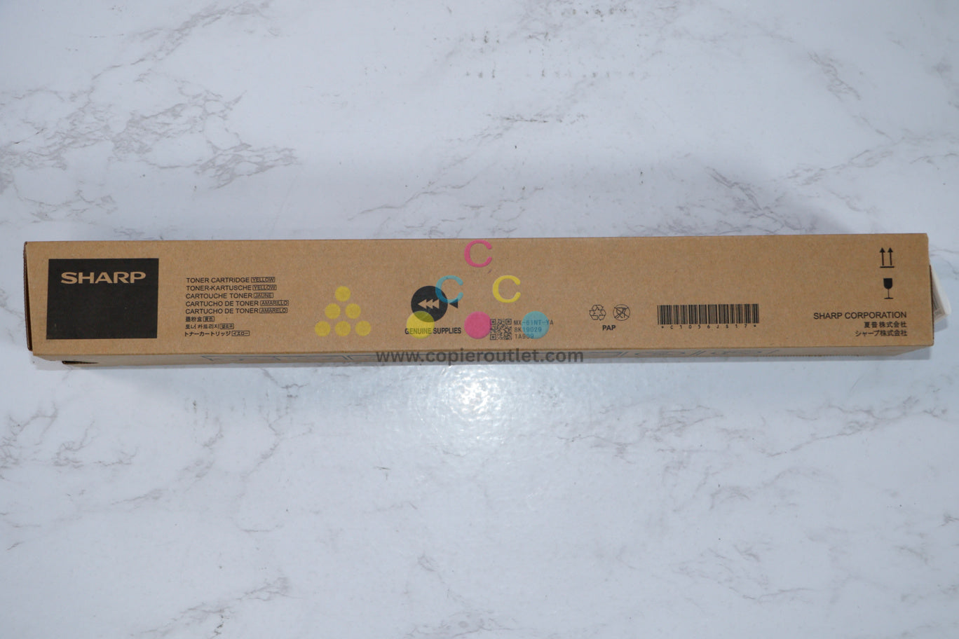 New OEM Sharp MX-2630N,MX-6071S Yellow Toner MX-61NT Same Day Shipping