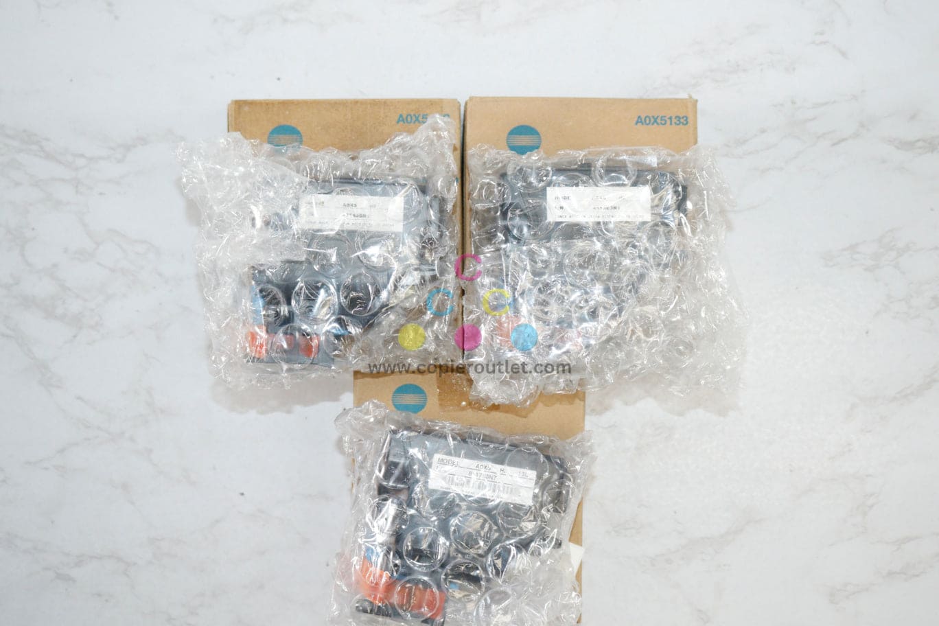 3 New Open OEM Konica Minolta Bizhub C25 Black Toners TNP27K, TNP-27K A0X51333