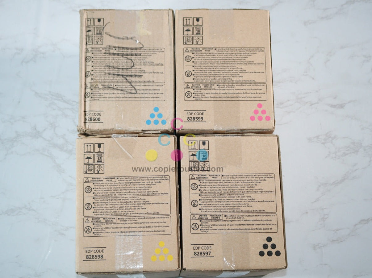 4 New OEM Ricoh Pro C5300s, C5310s CMYK Toners 828597, 828598, 828599, 828600