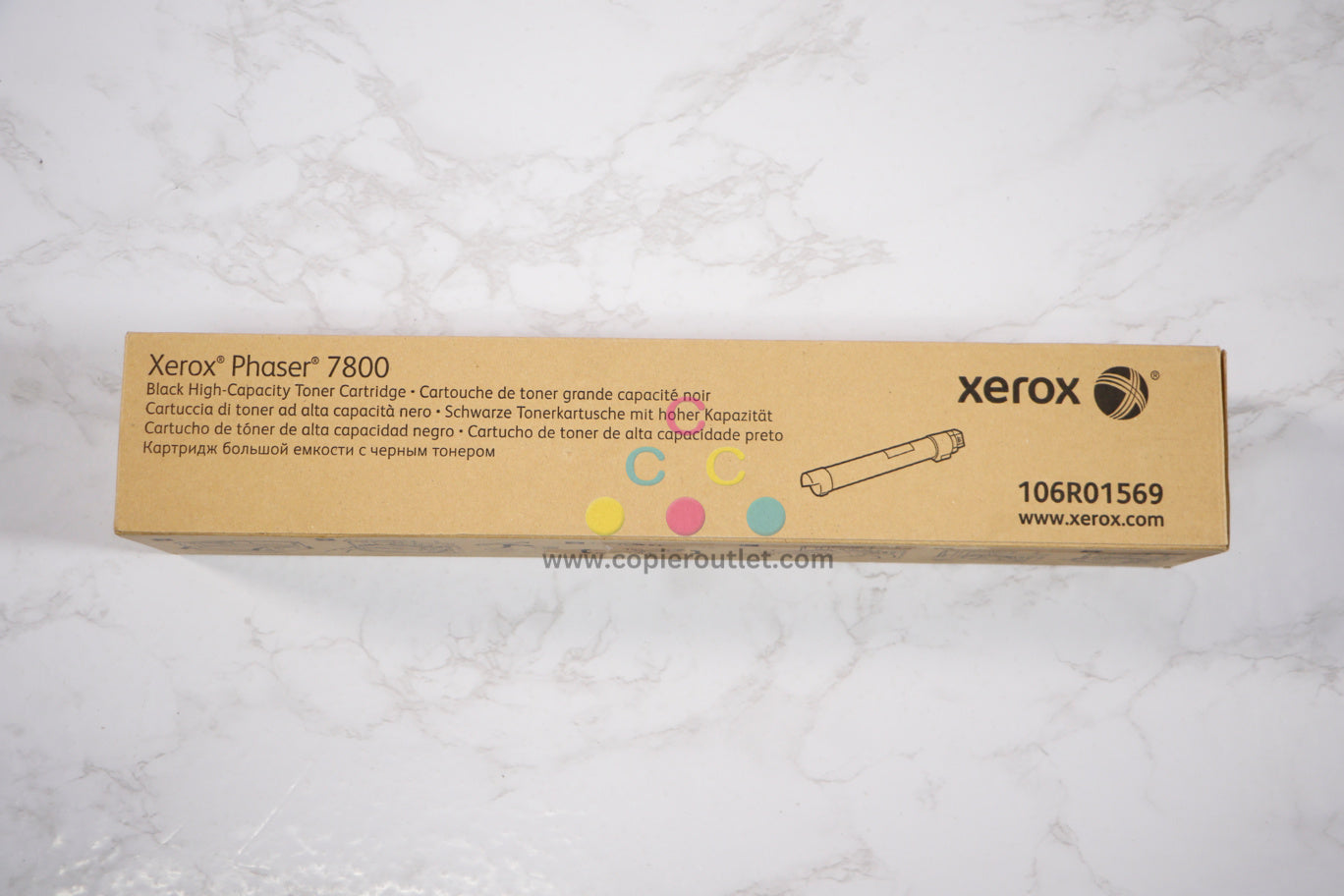 New OEM Xerox Phaser 7800 Black Toner Cartridge 106R01569 Same Day Shipping