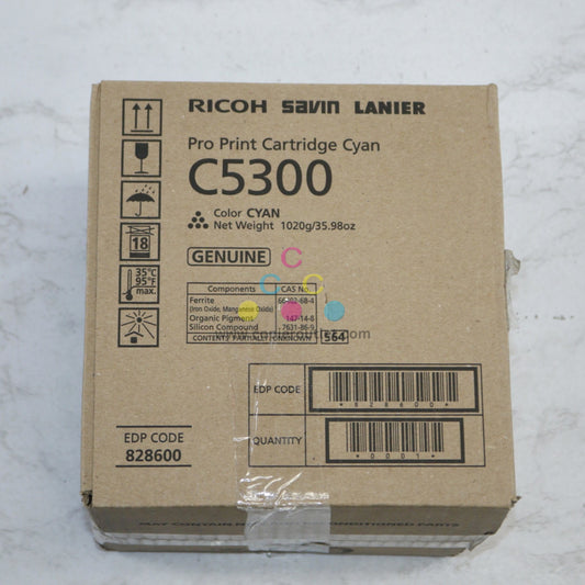 New OEM Ricoh Savin Lanier Pro C5300s, C5310s Cyan Toner Cartridge 828600