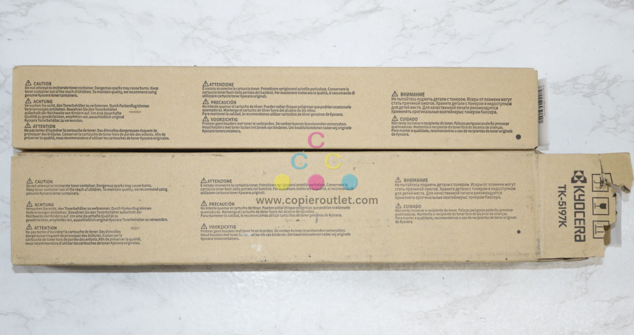 2 OEM Kyocera TASKalfa 306ci,307ci,308ci MK Toner TK-5197M,TK-5197K (Open Black)