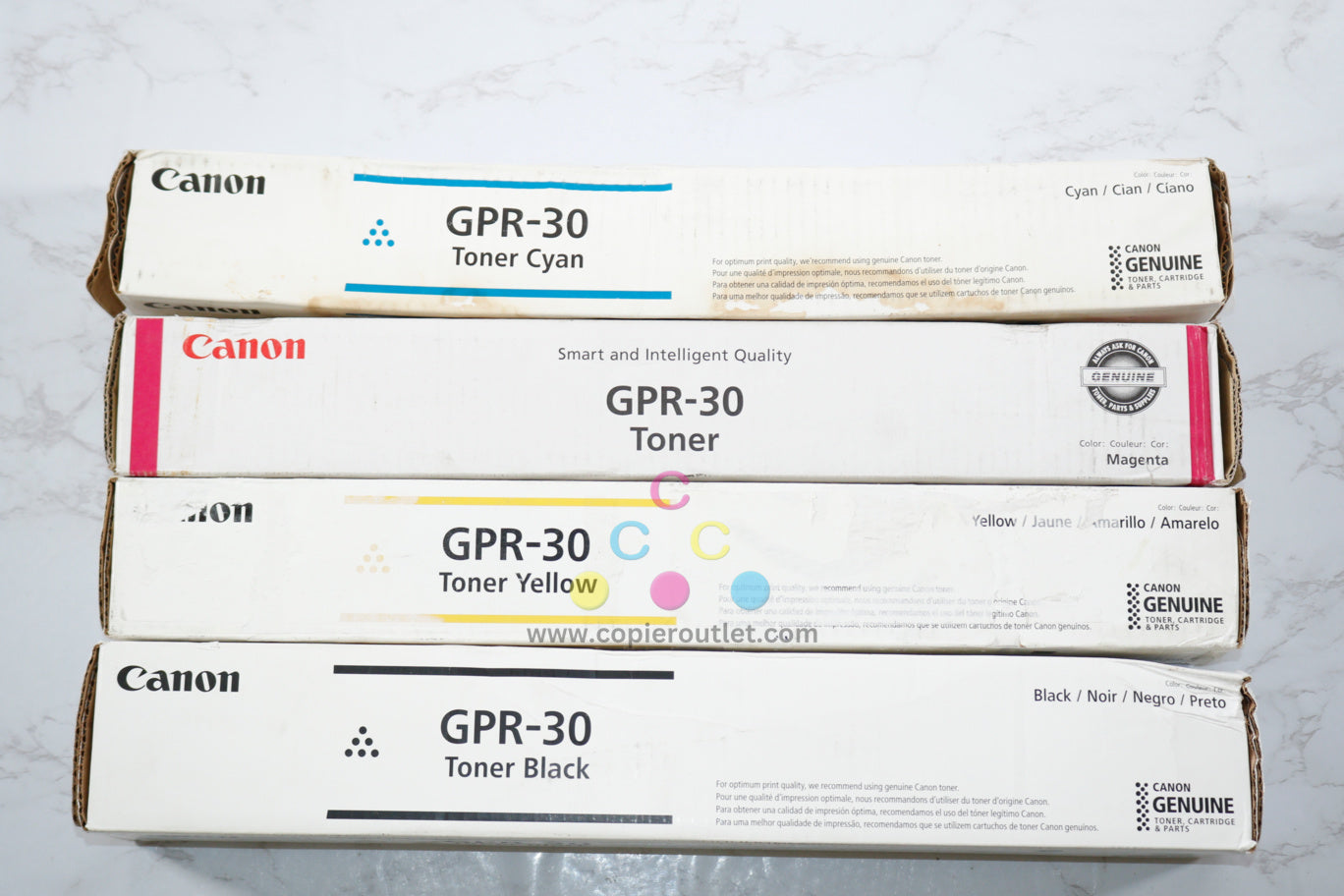 4 Cosmetic OEM Canon iRUN ADV C5045,C5051,C5250,C5255 GPR-30 CMYK Toners