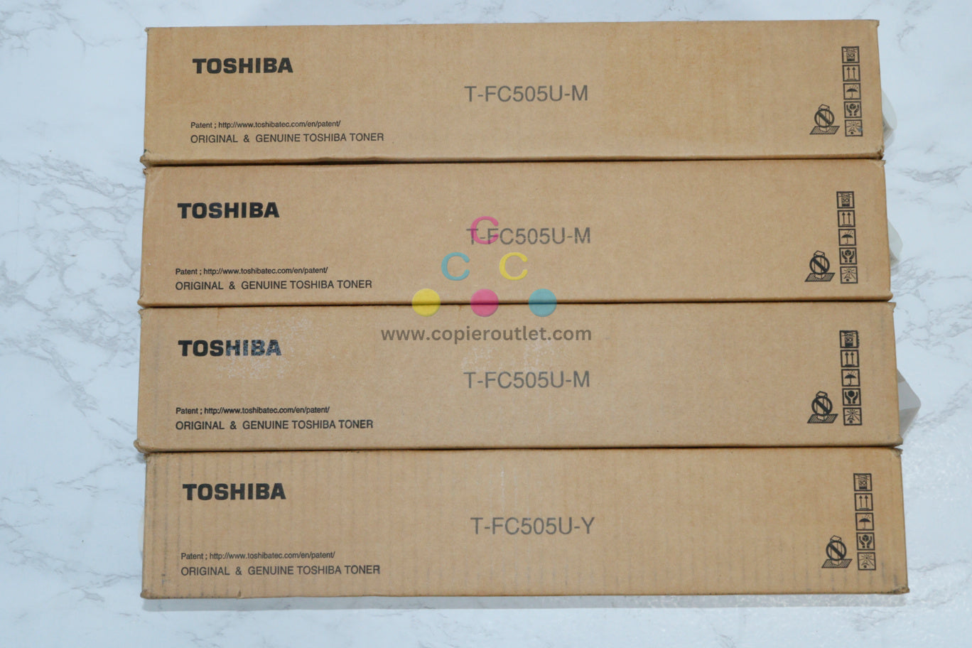 4 OEM Toshiba e-STUDIO 2505AC,3005AC,5005AC T-FC505U MMMY Toner Cartridges