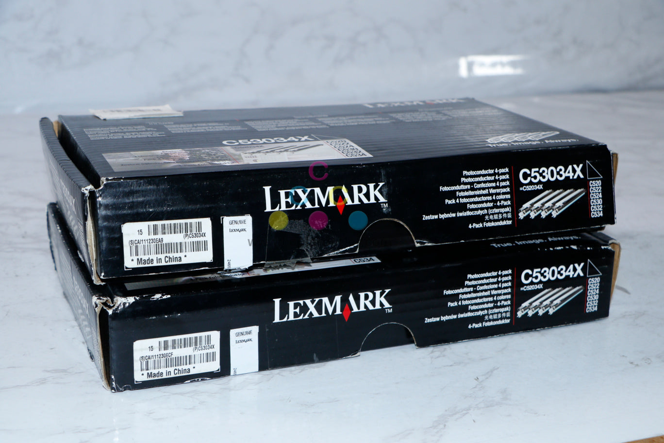 2 OEM Lexmark C520,C522,C524,C530DN,C532N,C534N Photoconductor Unit C53034X