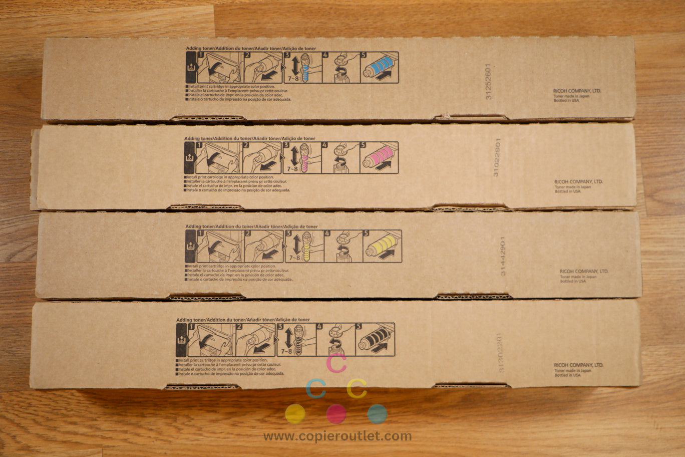 NEW Genuine Ricoh 842526,27,28,29 CMYK High Yield Toner Cartridges for IMC4510 IMC6010 Same Day!