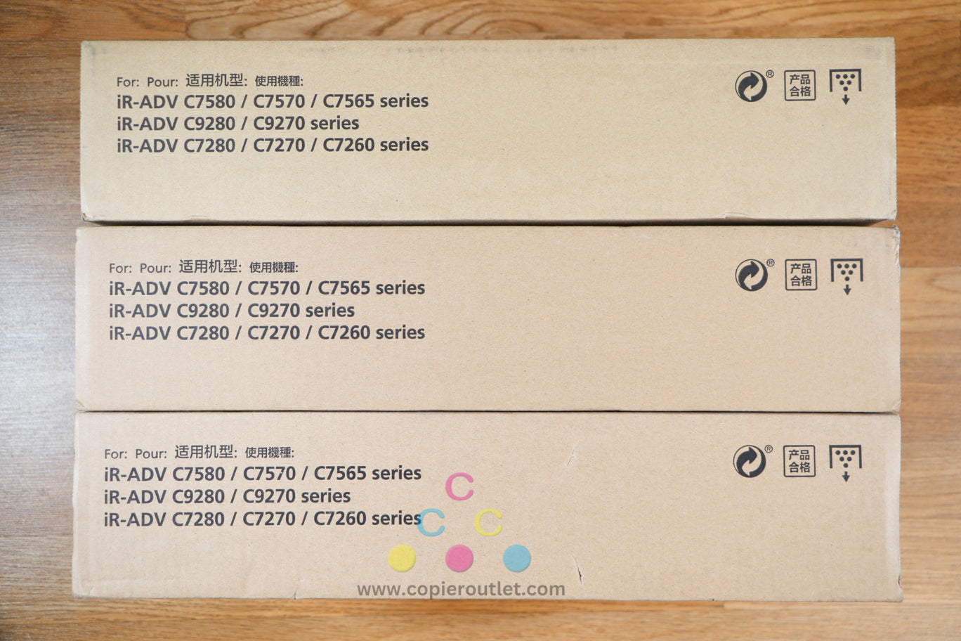 3 Canon WT-204 Waste Toner Bottle iR ADV C7055 C7065 C7580i C9065 PRO DX C7780i!