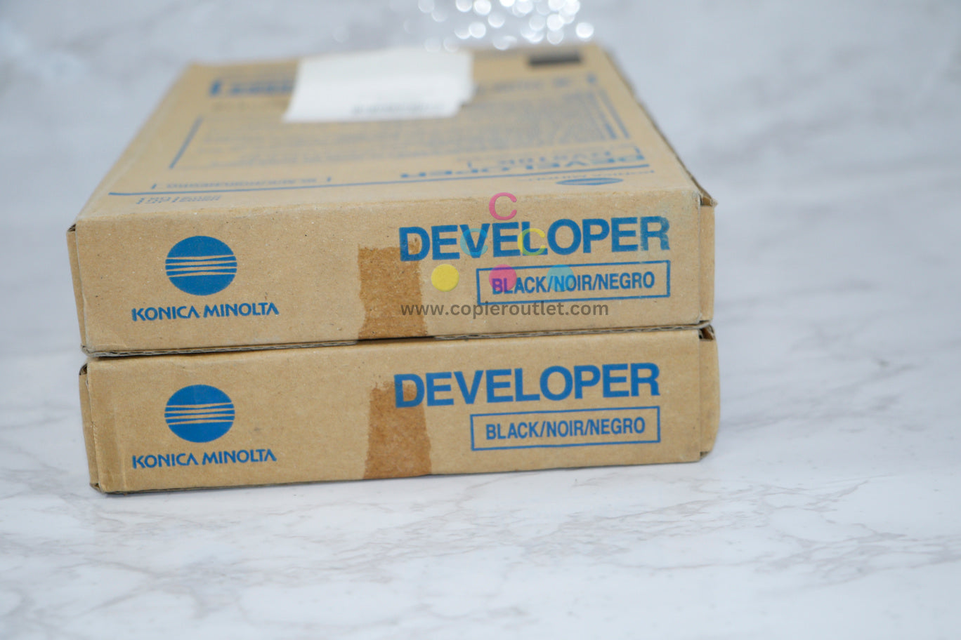 2 Open Box Genuine Konica Minolta DV510 Black Developer For Konica C500 Same Day Ship