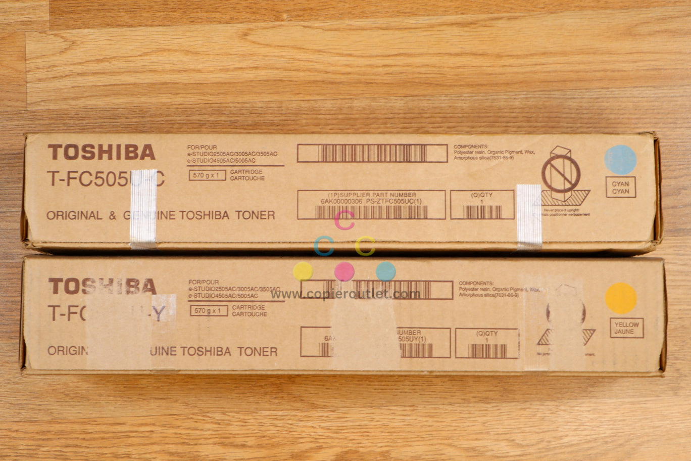 Genuine Toshiba T-FC505U CY Hi Yi Toner Carts eSTUDIO2505AC 3005AC 4505AC 5005AC