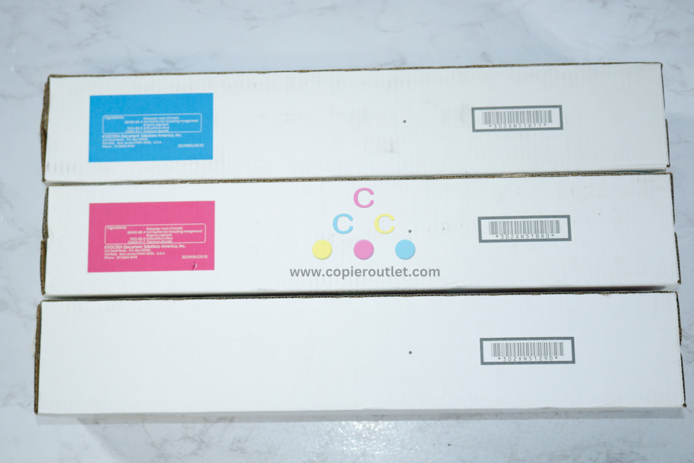 3 Cosmetic OEM Kyocera TASKalfa7052ci, 7353ci, 8052ci, 8353ci TK-8737 CMY Toners