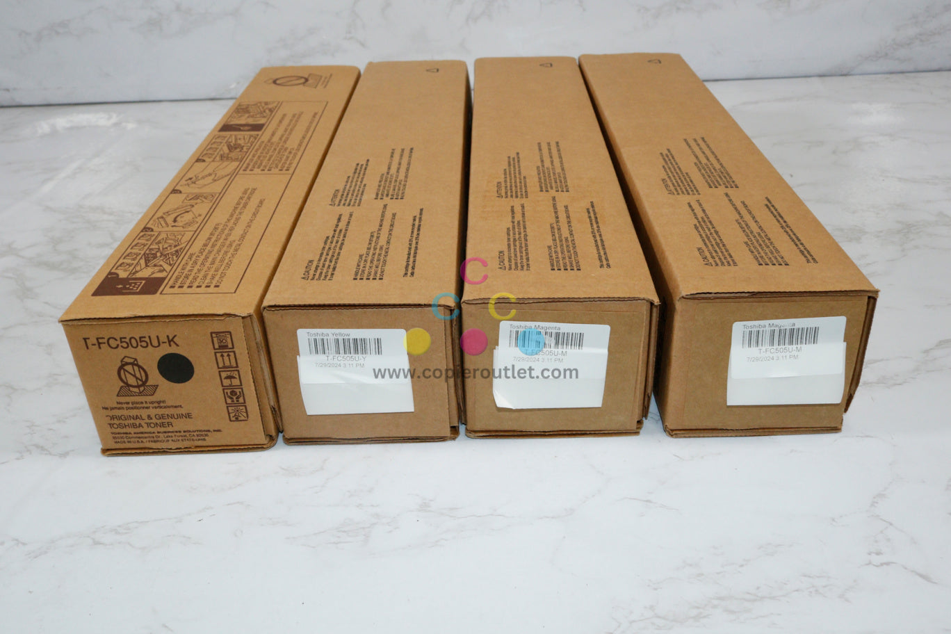 4 New OEM Toshiba e-STUDIO 2505AC/3005AC T-FC505U MMYK Toner Cartridges