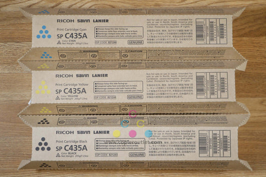 Genuine Ricoh SP C435A CYK Toner Cartridge 821246,44,43 Ricoh SP C435DN Same Day