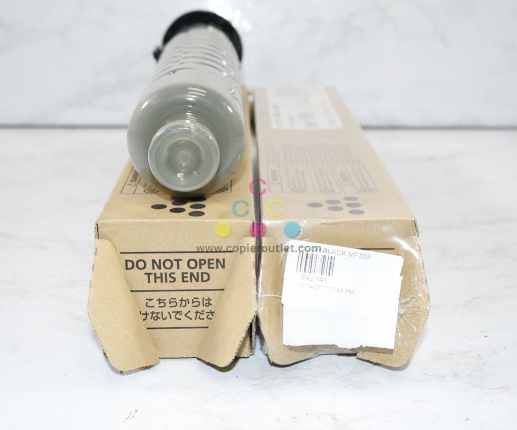 2 OEM Ricoh MP 305SPF Black Toner Cartridges 842141 (1 Open box) Same Day Ship