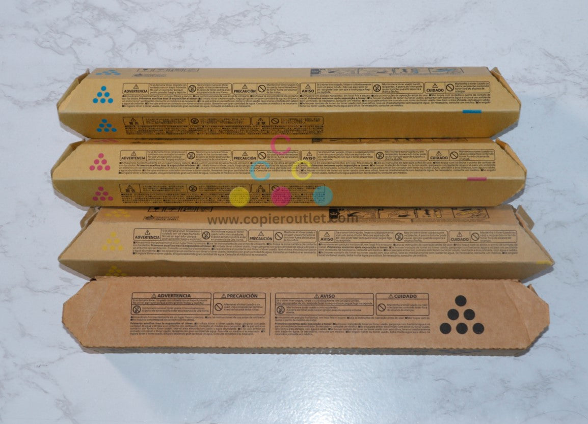 4 New OEM Ricoh MP C305 CMYK Toners 842119,841591,841592,841593 Same Day Ship