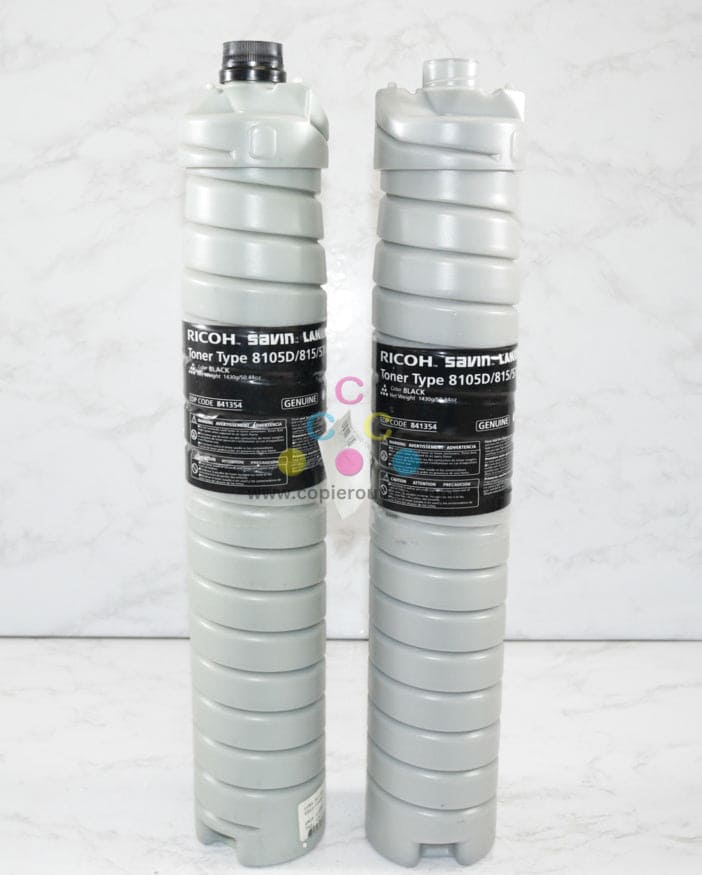 2 New OEM Ricoh 1085,1105 Black Toners 841354 (885340,One does not have cap)!