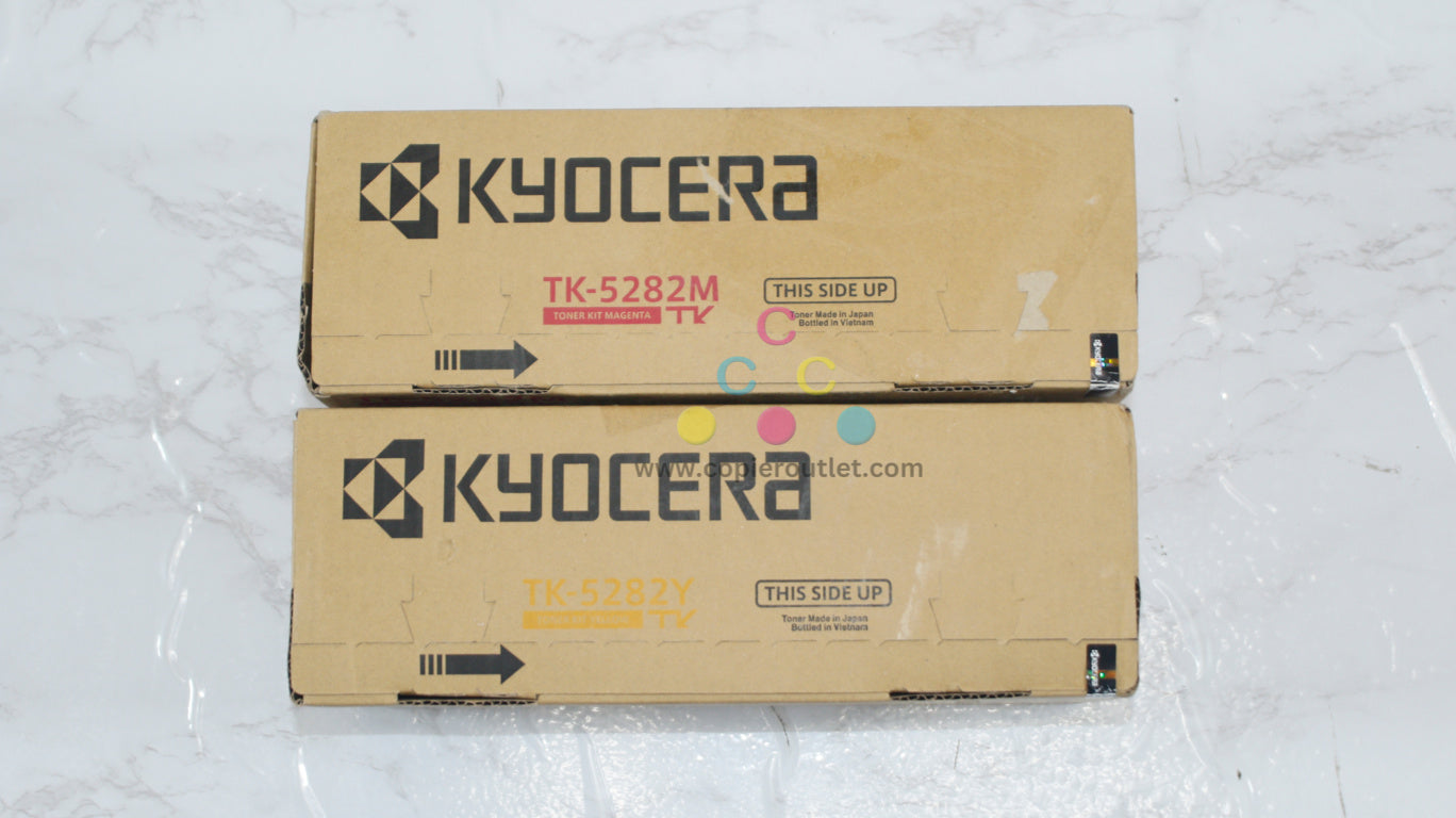 2 OEM Kyocera ECOSYS M6235cidn, M665cidn, P6235cdn Toners TK-5282M, TK-5282Y