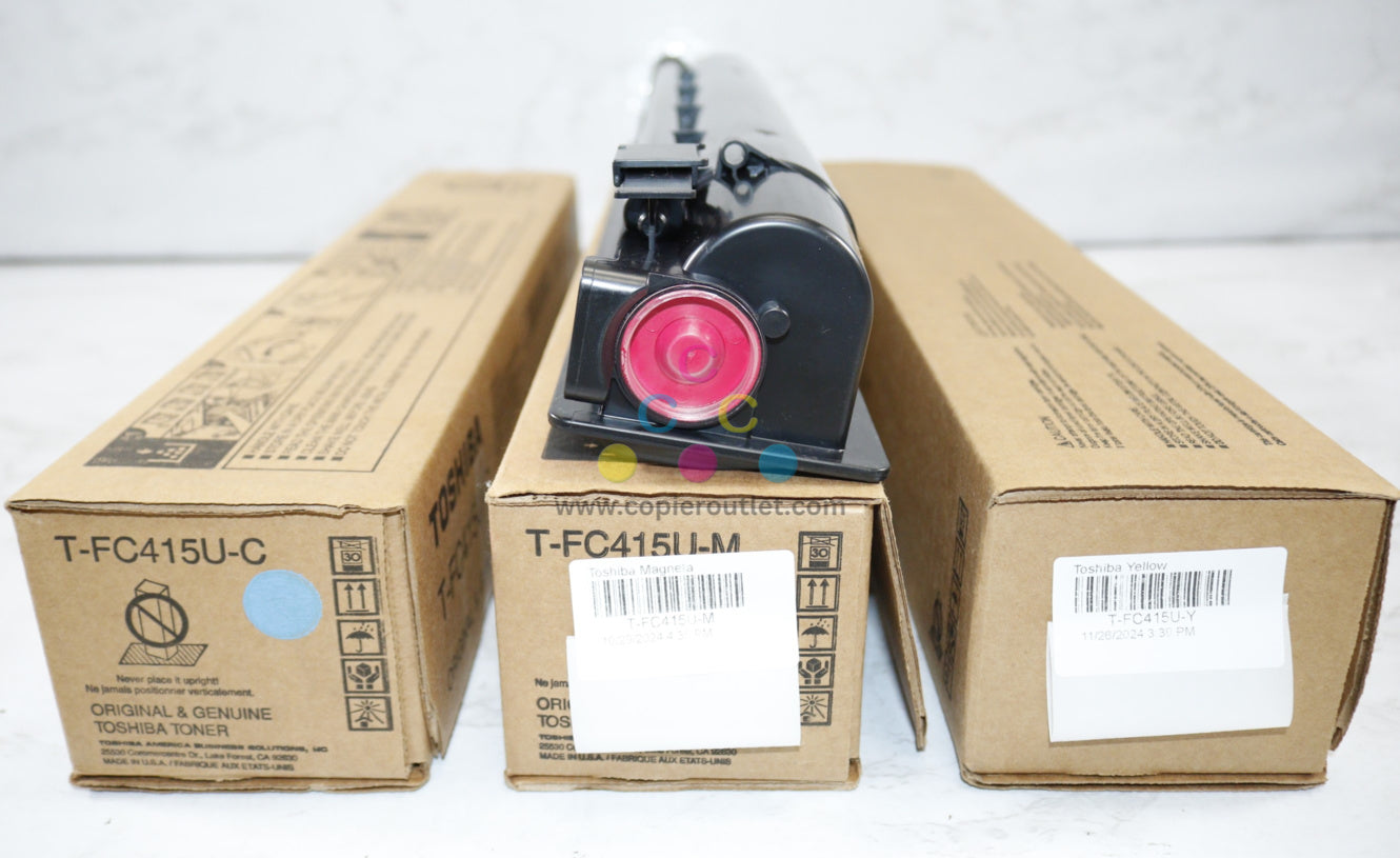 3 OEM Toshiba eStudio 2515AC,3015AC,3515AC,4515AC CMY Toner T-FC415U (Open Magenta)