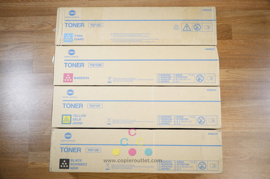 Genuine Konica Minolta TN713 CMYK Toner Cartridge Set Bizhub C659 C759 Same Day!