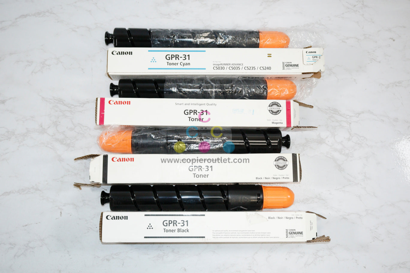 4 Open OEM Canon iR Advance C5030,C5035,C5235 CMKK GPR-31 Toners