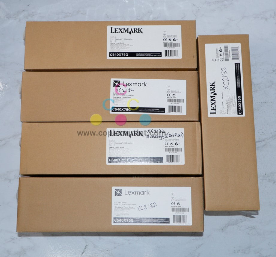 5 OEM Lexmark C540,C543,C544,C546,CS310,CS317 Waste Toner Bottle C540X75G