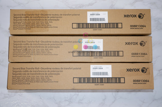 3 New Genuine Xerox WC7425,7428,7435,7525 Second Bias Transfer Rollers 008R13064