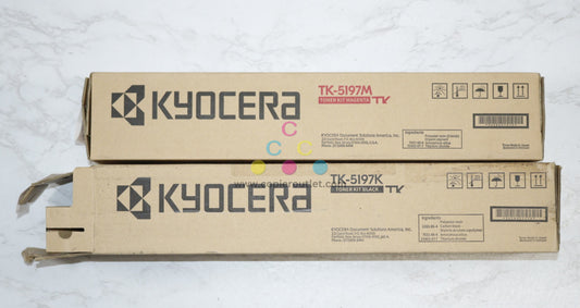 2 OEM Kyocera TASKalfa 306ci,307ci,308ci MK Toner TK-5197M,TK-5197K (Open Black)