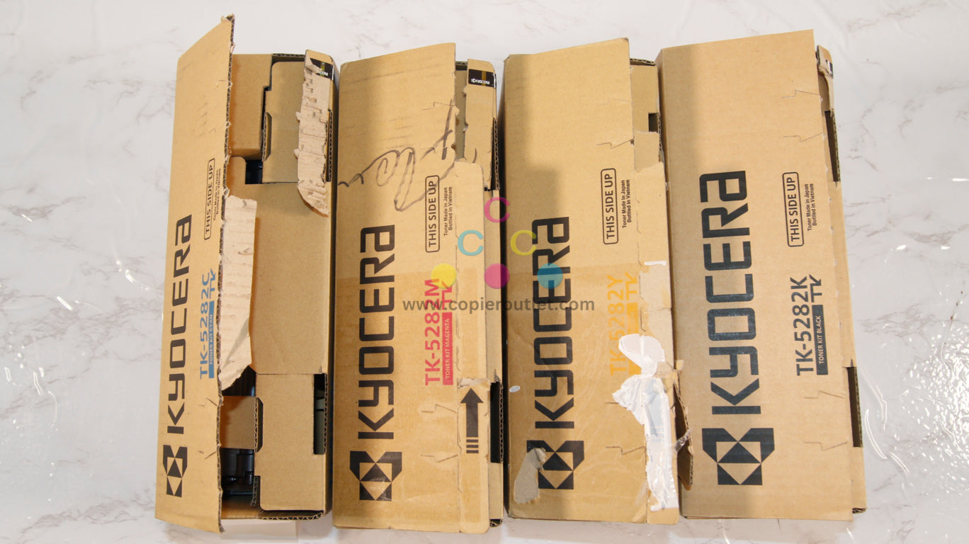 4 Open Kyocera ECOSYS M6235cidn/M6635cidn TK-5282 CMYK Toner Cartridges