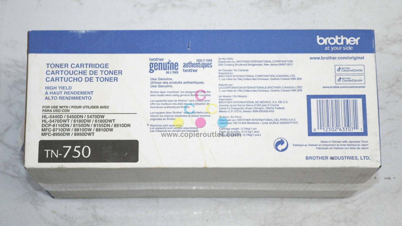 OEM Brothe HL-5540D,6180DW,DCP-8110DN,8950DWT Black Toner TN750 (TN-750)
