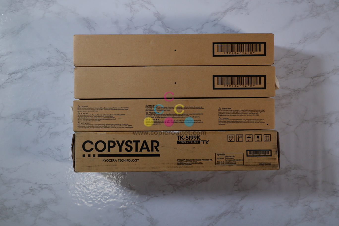 Copystar CS306ci/CS307ci/CS308ci TK-5199 Magenta, (2) Yellow, Black Toner Kit