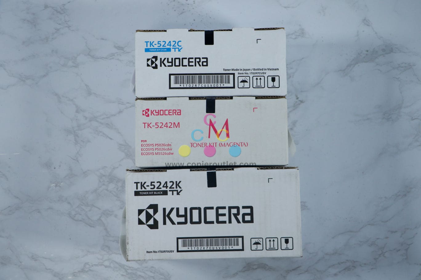 Genuine Kyocera TK-5242 CMK Toner Cartridges ECOSYS P5026cdn P5026cdw M5526cdw !!