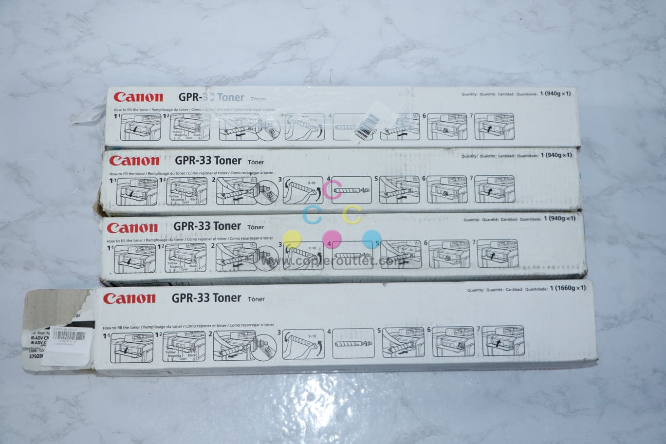 Cosmetic Canon GPR-33 CCYK Toner Cart imageRUNNER ADVANCE C7055/C7065/C7260/C7270