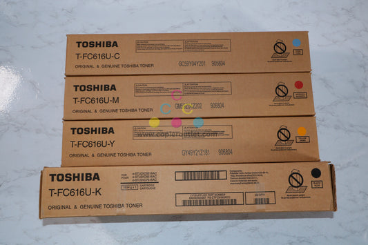 Genuine Toshiba e-STUDIO  5516AC/6516AC/7516AC T-FC616U CMYK Toner Cartridge Set