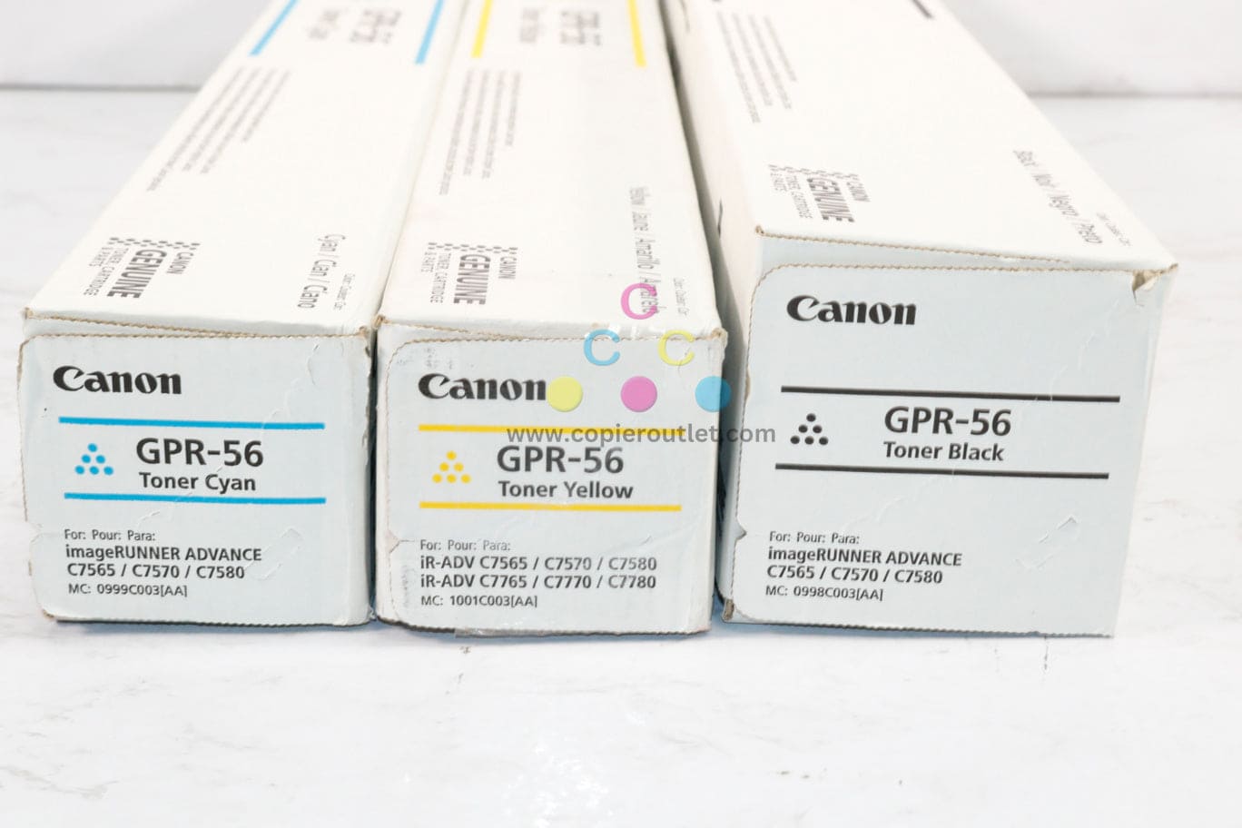 OEM Canon imageRUNNER ADVANCE C7565 C7570 C7580 GPR-56 CYK Toner Cartridges