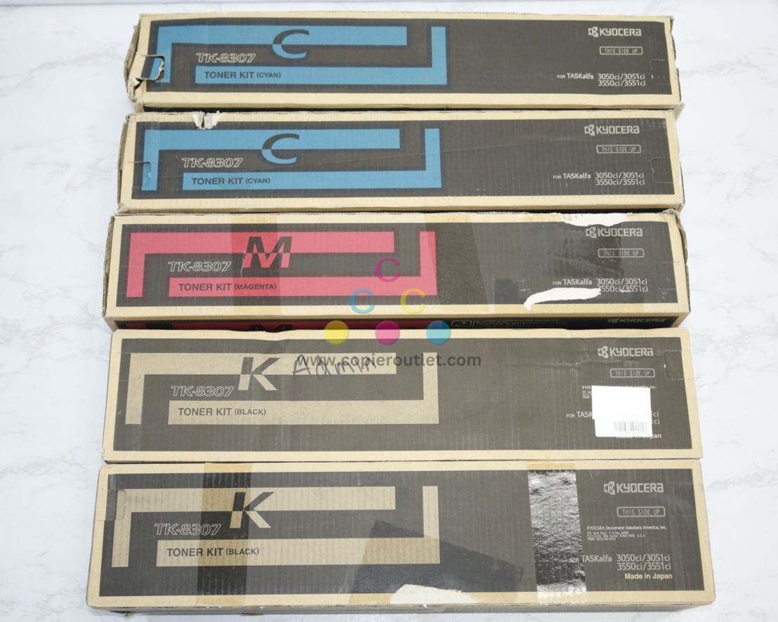 5 OEM Kyocera TASKalfa 3050ci,3051ci,3550ci,3551ci CCMKK Toners TK-8307(TK-8309)