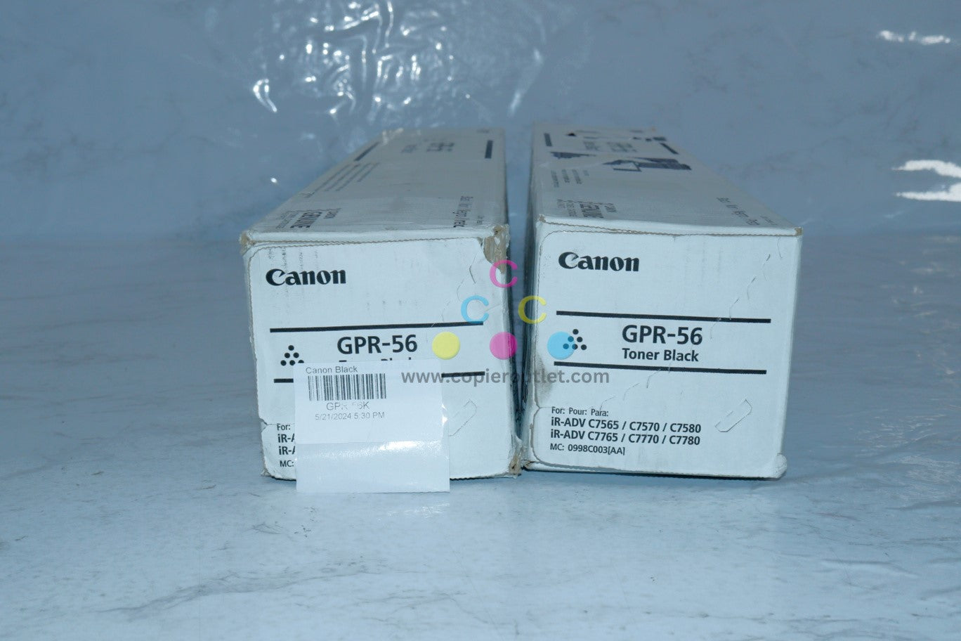 2 New Cosmetic OEM Canon iR ADVANCE C7565i,C7570i,C7580i Black Toners GPR-56K