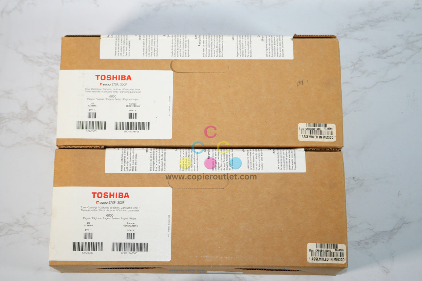 2 OEM Toshiba eStudio 300P,270P Black High Yield Toner Cartridges 12A8565