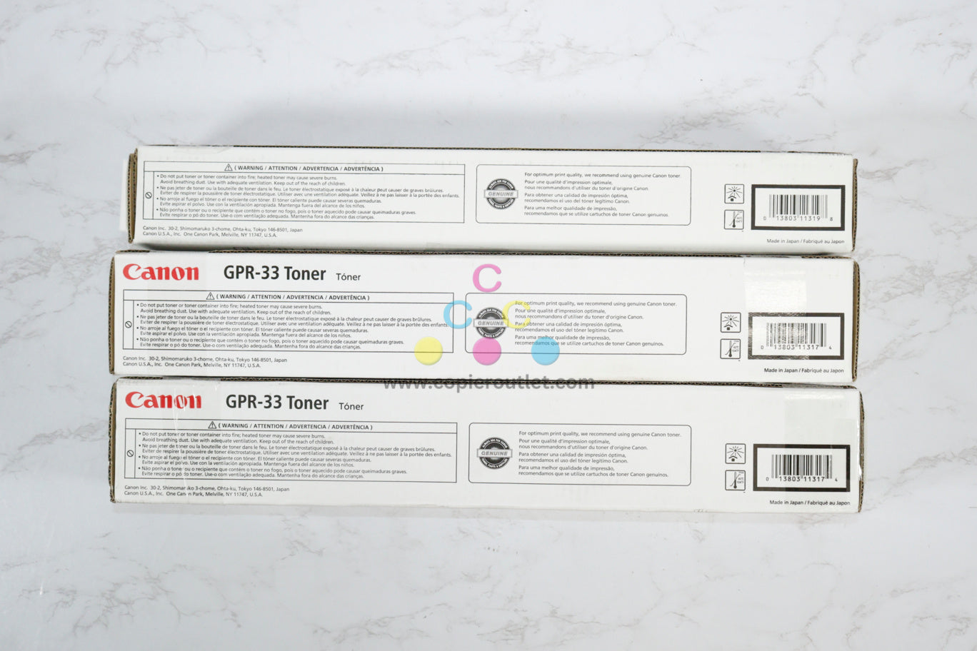 3 OEM Canon iRUNNER C7055,C7065,C7260,C7270 GPR-33 MKK Toner Cartridges