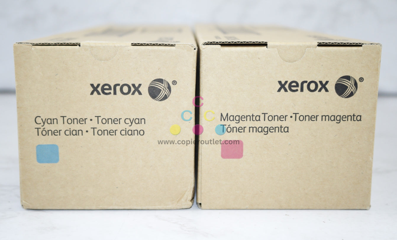 2 OEM Xerox WorkCentre 7132,7232,7242 Cyan & Magenta Toners 006R01264,006R01265