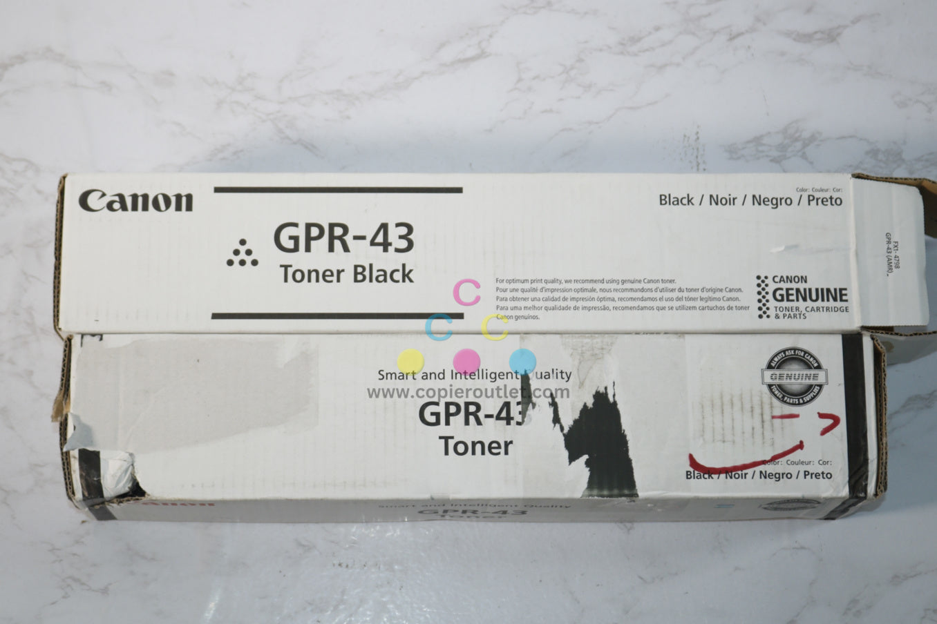 2 OEM Canon iRUNNER 4025,4035,4225,4235 Black Toners GPR-43, 4792B003[AA]