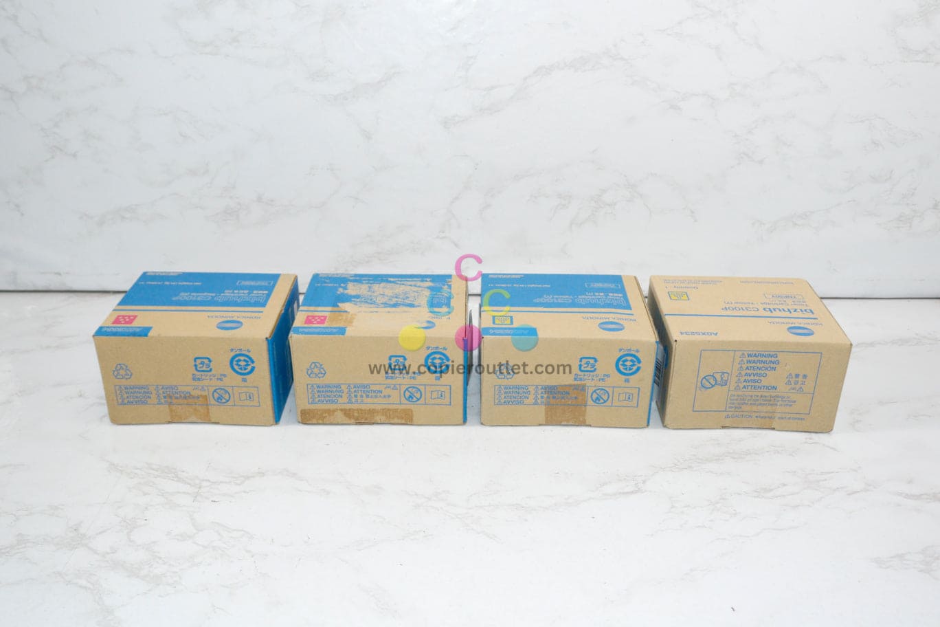 4 OEM Konica Minolta Bizhub C3100P MMYY Toner Cartridges TNP50M & TNP50Y