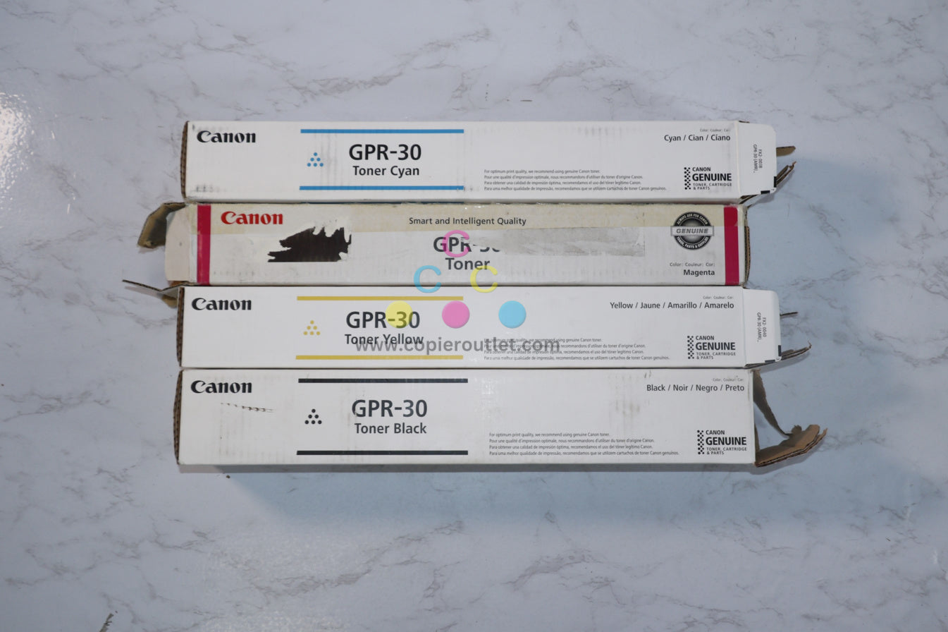 Open OEM Canon iR ADVANCE C5045,C5051,C5250,C5255 GPR-30CMYK Toner Set