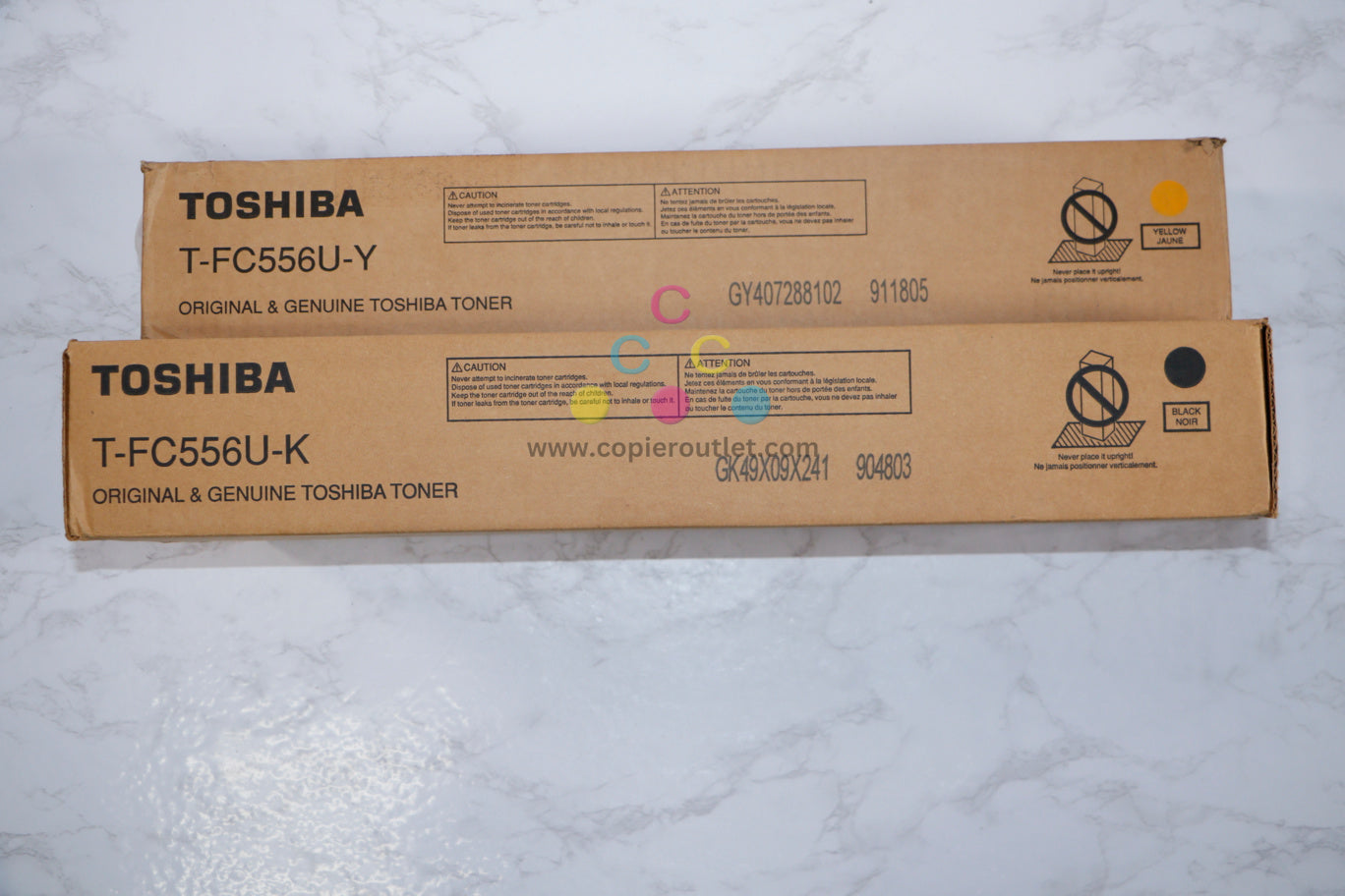 Toshiba T-FC556U Yellow and Black Toner Set For e-STUDIO 5506AC/6506AC/7506AC