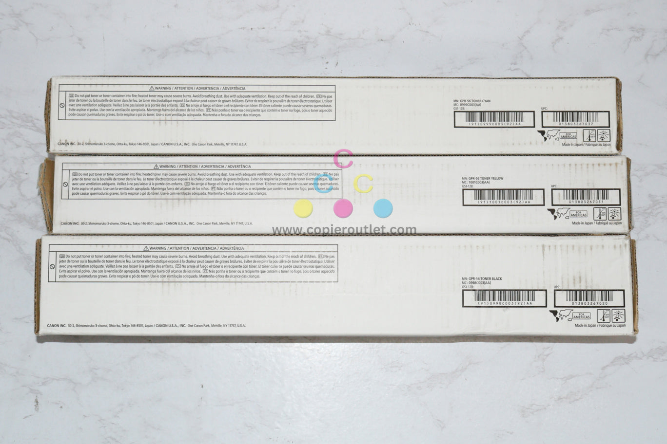 3 Cosmetic OEM Canon iR ADVC7565,C7570,C7580,C7765,C7770 CYK GPR-56 Same Day Ship